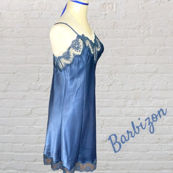 VINTAGE BARBIZON DARK BLUE DRESS SLIP (SZ 38) (EUC) - Picture 5 of 8
